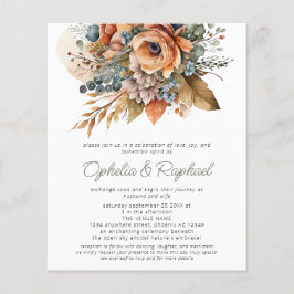 Flyer PAPEL Boho Fall Florals Sage Bohemian Wedding