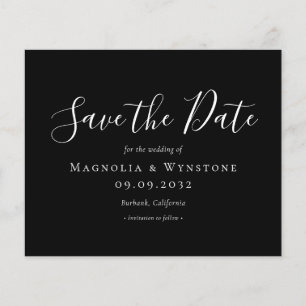 Flyer PAPEL Casamento Preto Salve A Data