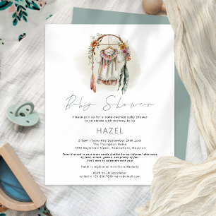 Flyer PAPEL Chá de fraldas Boho Vintage