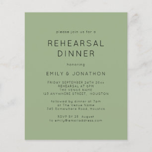 Flyer PAPEL Convite de casamento de Janto de ensaio de