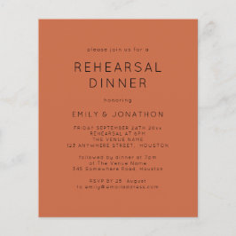 Flyer PAPEL | Convite de casamento do Janto de ensaio Te