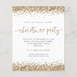 Flyer PAPEL | Convite Dourado para a Festa de Natal de S