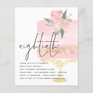 Flyer PAPEL Convite para o 80 do Bolo de Noite Dourado