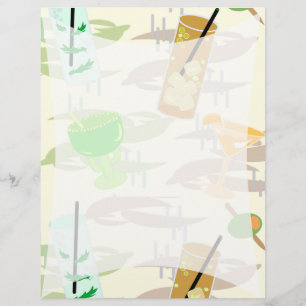 Flyer Papel de carta da Hora do Cocktail