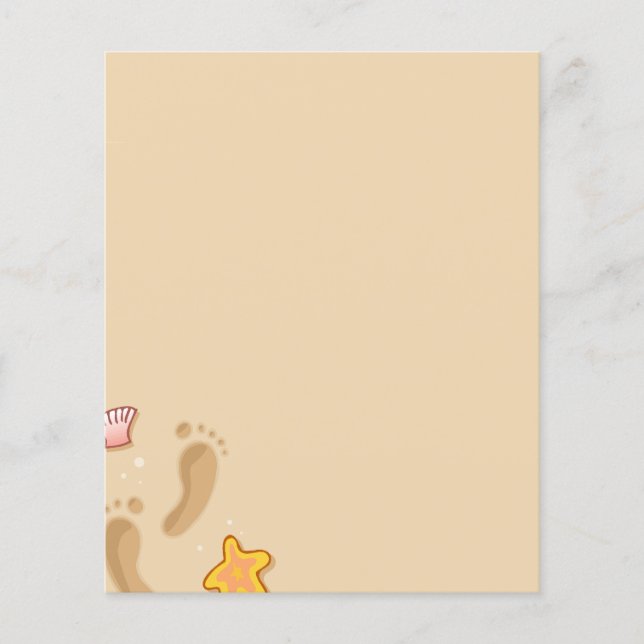 Flyer Papel de Carta de Imprensa de Praia (Frente)