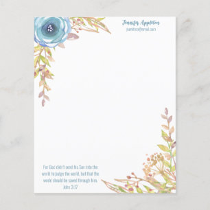 Flyer Papel de Carta Personalizado Escritura Waterco