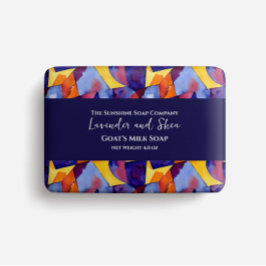 Flyer Papel de embalagem de sabão - abstrato azul e lara