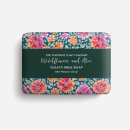 Flyer Papel de embalagem de sabão - impressão boho flora