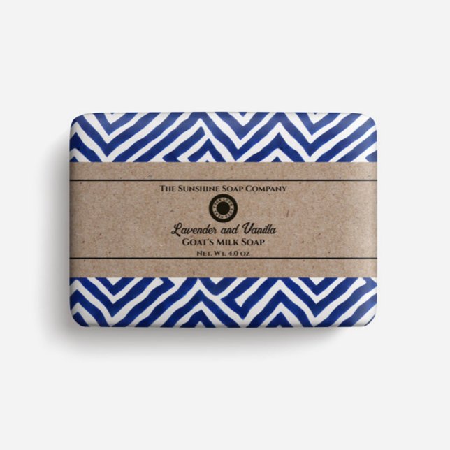 Flyer Papel de enrolamento de sabões - geométrico azul e (Criador carregado)