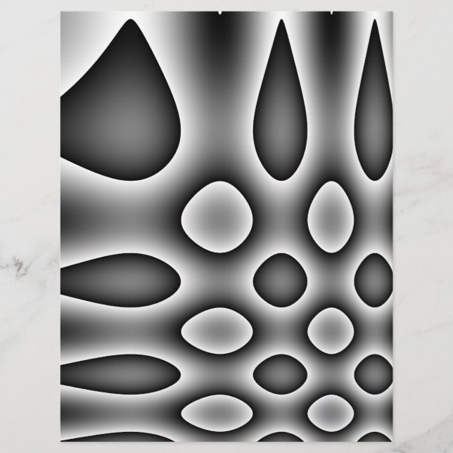 Flyer Papel de Origami, Pontos e Lágrimas Abstratos Cinz (Frente)