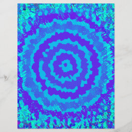 Flyer Papel de Rascunho de Flor Abstrata Azul em Volume