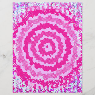 Flyer Papel de Rascunho de Flor Abstrata Rosa em Lotes P