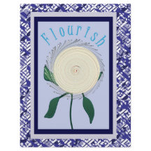 Papel de Rascunho de Flor de Farfalhagem Azul em P