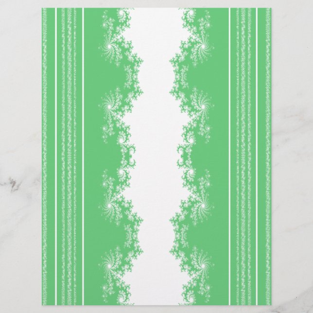 Flyer Papel de Scrapbook de Natal em Tons de Verde Inver (Frente)