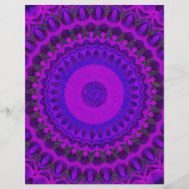 Flyer Papel de Scrapbook em Lote de Caleidoscópio Roxo