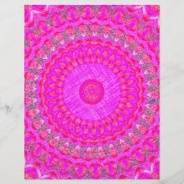 Flyer Papel de Scrapbook em Volume Kaleidoscópio Rosa