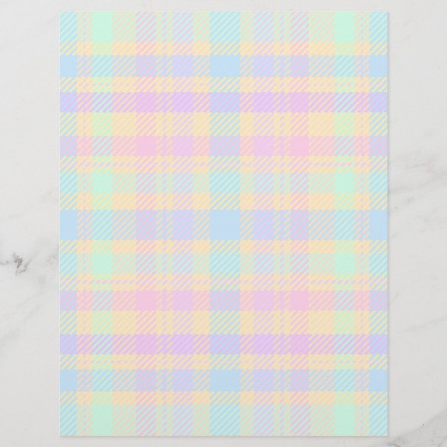 Flyer Papel de Scrapbook em Xadrez Pastel de Páscoa a Gr (Frente)