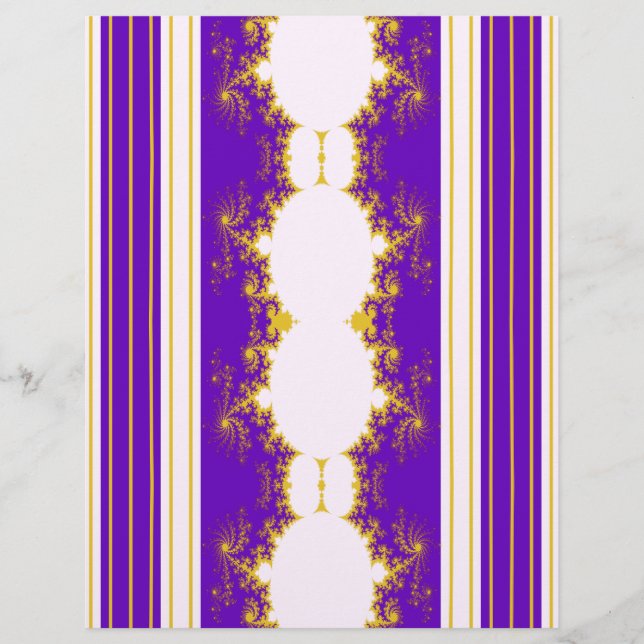 Flyer Papel de Scrapbook Fractal Roxo em Massa para Nata (Frente)