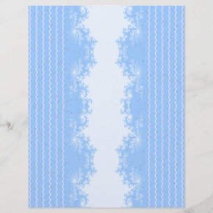 Flyer Papel de Scrapbook Natal Fractal Pastel Azul em Qu