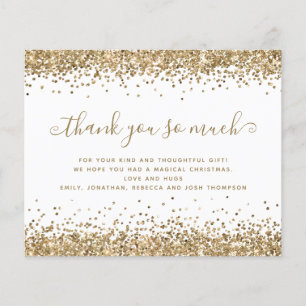 Flyer PAPEL Dourado Natal Glitter Obrigado