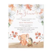 PAPEL | Elephant Hedgehog Florals Girl Chá de fral