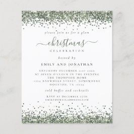 Flyer PAPEL | Festa de Natal Verde — Convite Branco