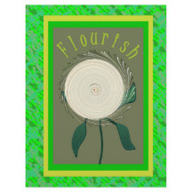Papel Florido Verde em Volume para Álbum de Recort