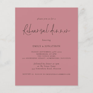 Flyer PAPEL Janto de ensaio de casamento Dusty Rosa Co