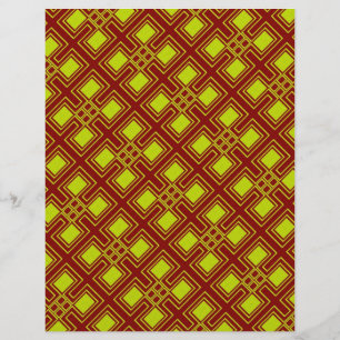 Flyer Papel Origami Vermelho Amarelo Personalizável Hobb