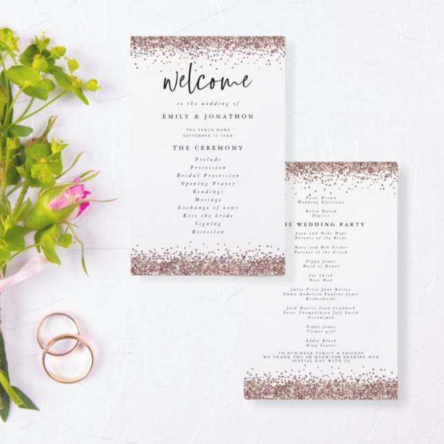 Flyer PAPEL | Programa de Casamento de Brancos com Rosa  (Criador carregado)