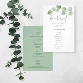 Flyer PAPEL | Programa de Casamento Eucalyptus Moderno