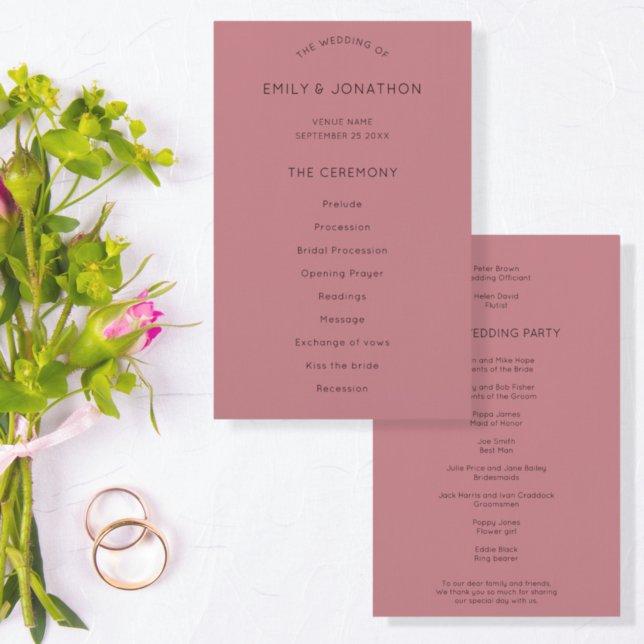 Flyer PAPEL | Programa de Casamento por Rosa de Texto Si (Criador carregado)