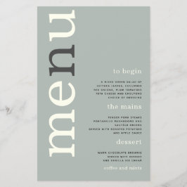 Flyer PAPEL | Simple Sage Ivory Typografia WedMenu