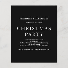 Flyer PAPEL Simples Festa de Natal Preto Branco