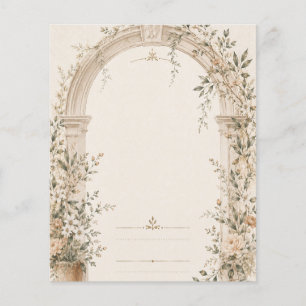 Flyer Papelaria de Casamento para Cerimônias Mediterrâne
