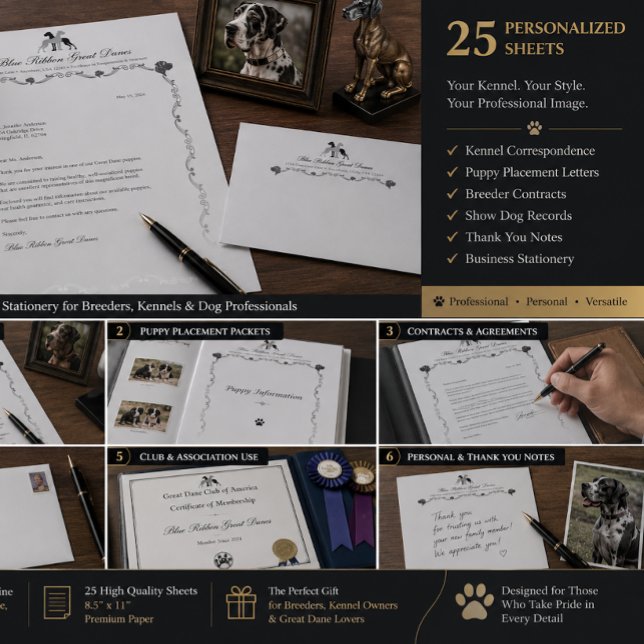 Flyer Papelaria Personalizada para Canil de Grande Dane  (Criador carregado)