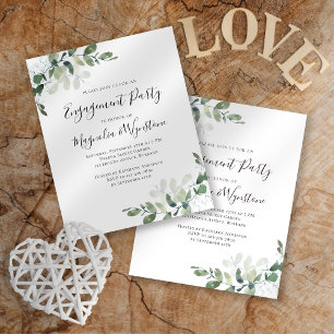 Flyer PAPER Eucalyptus Engagement Party Invitation