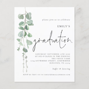 Flyer PAPER Eucalyptus Script 2022 Graduation Invite