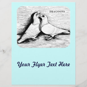 Flyer Par Branco de Pombos de Dragoa