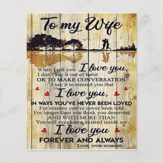 Flyer Para minha esposa, presente | Carta Ao Meu Marido  (Frente)