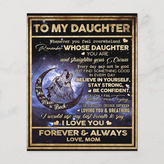 Flyer Para Minha Filha Borboletas Presente, Filha Aniver (Frente)