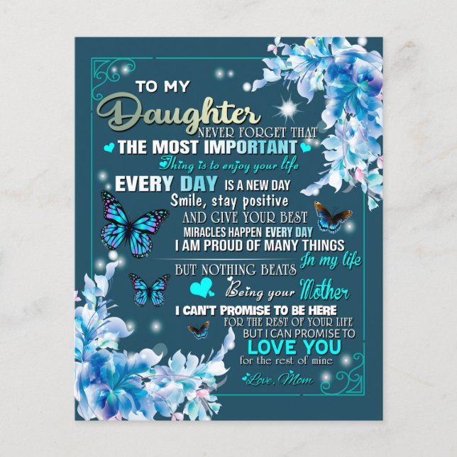 Flyer Para Minha Mãe Presente, Filha E Mãe, Amantes De B (Frente)