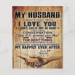 Flyer Para o meu marido Decor, Letra de amor