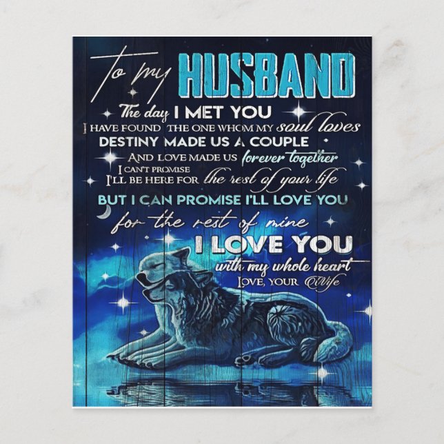 Flyer Para o meu marido em casa | Presente Para Férias (Frente)