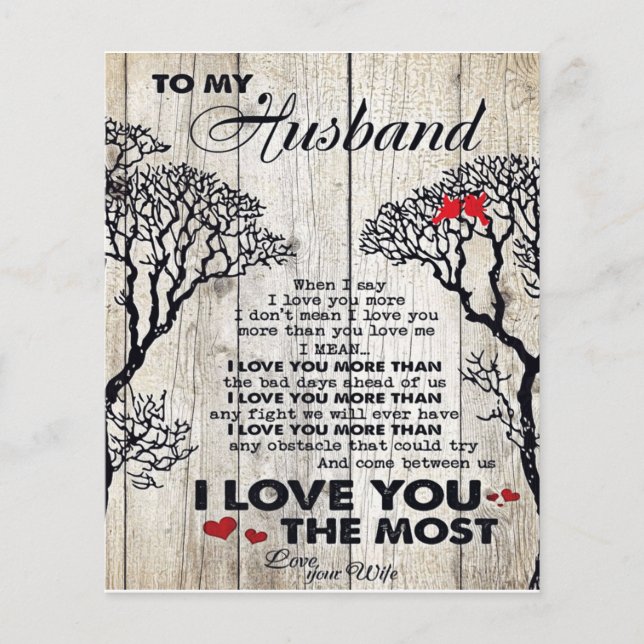 Flyer Para o meu marido presente | Letra Marido Adorável (Frente)