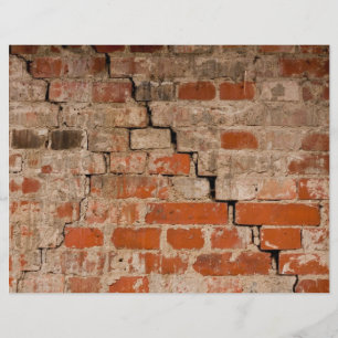Flyer Parede de tijolo rachada