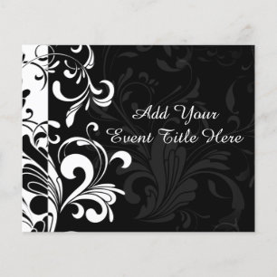 Flyer Partido branco preto do redemoinho da fonte