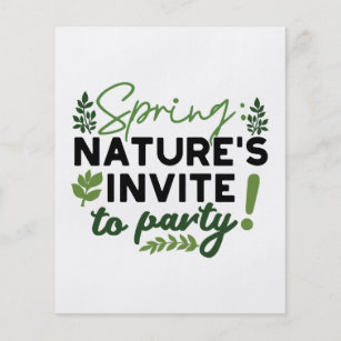 Flyer Partido primavera - Chamada de Celebração da Natur