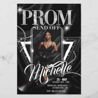 Flyer Partido SEND-OFF do BAILE DE FORMATURA Glamorous P