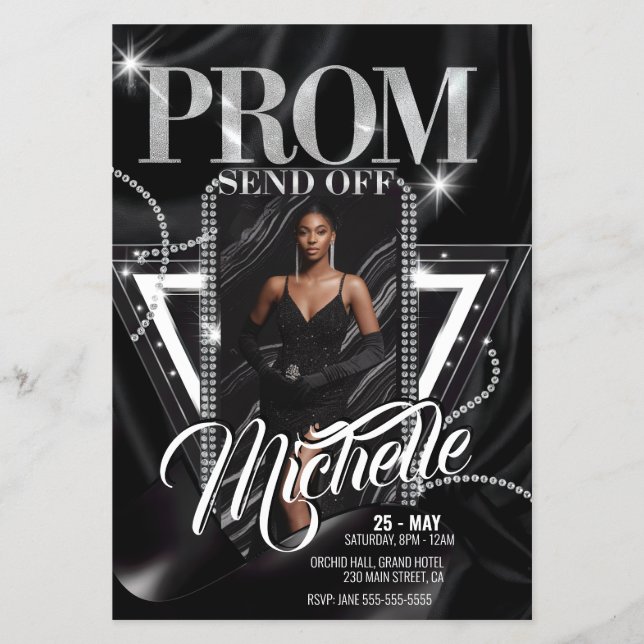 Flyer Partido SEND-OFF do BAILE DE FORMATURA Glamorous P (Frente)
